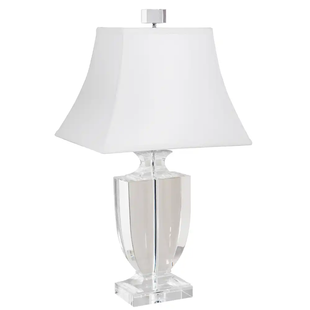 The Crystalline Grandeur Faceted Crystal Table Lamp The Crystalline Grandeur Faceted Crystal Table Lamp