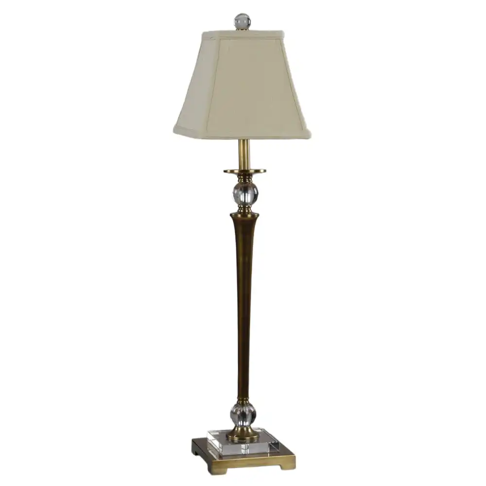 The Gilded Regent Handcrafted Brass & Crystal Table Lamp The Gilded Regent Handcrafted Brass & Crystal Table Lamp