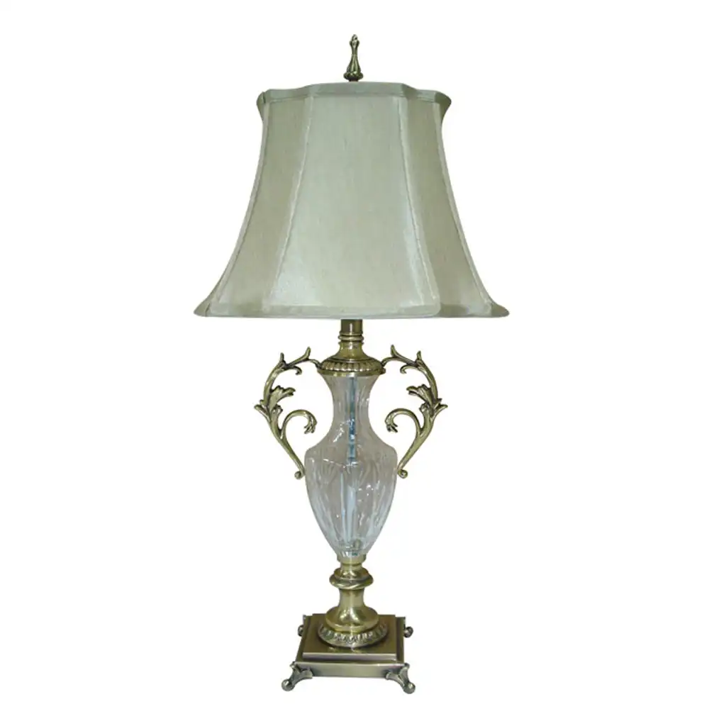 The Imperial Urn Ornate Crystal & Brass Table Lamp The Imperial Urn Ornate Crystal & Brass Table Lamp