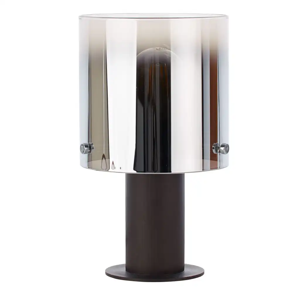 The Lumina Modern Metallic Smoked Glass Table Lamp 1 The Lumina Modern Metallic Smoked Glass Table Lamp 1