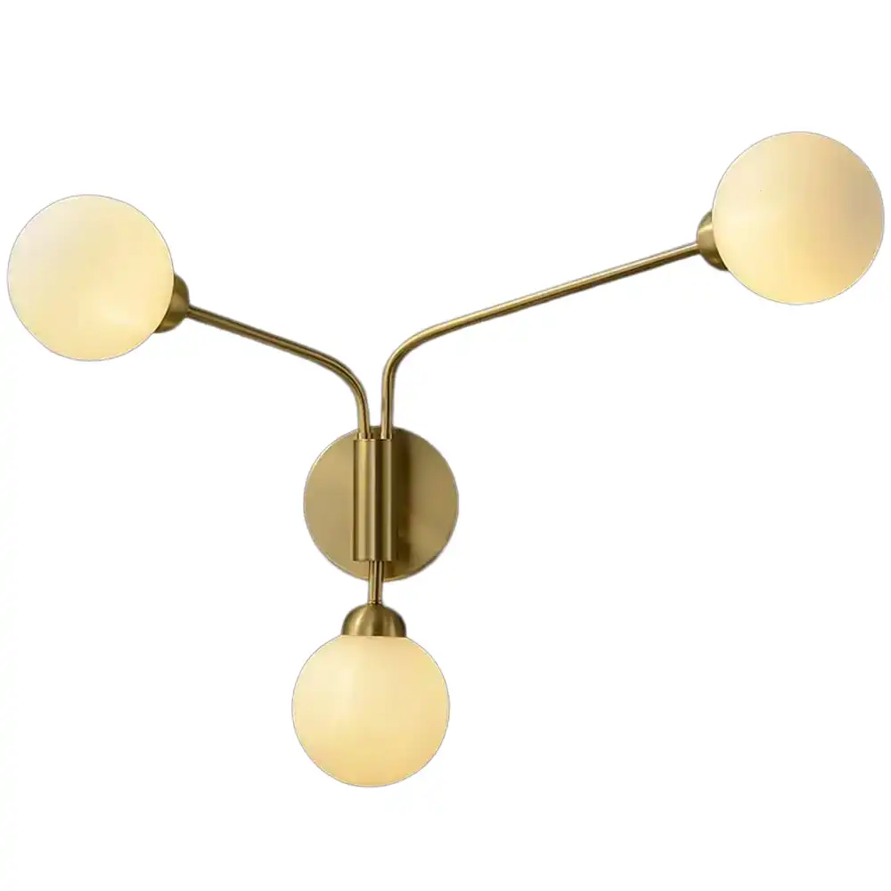 The Nebula Cascade Mid-Century Modern 3-Light Wall Sconce The Nebula Cascade Mid-Century Modern 3-Light Wall Sconce