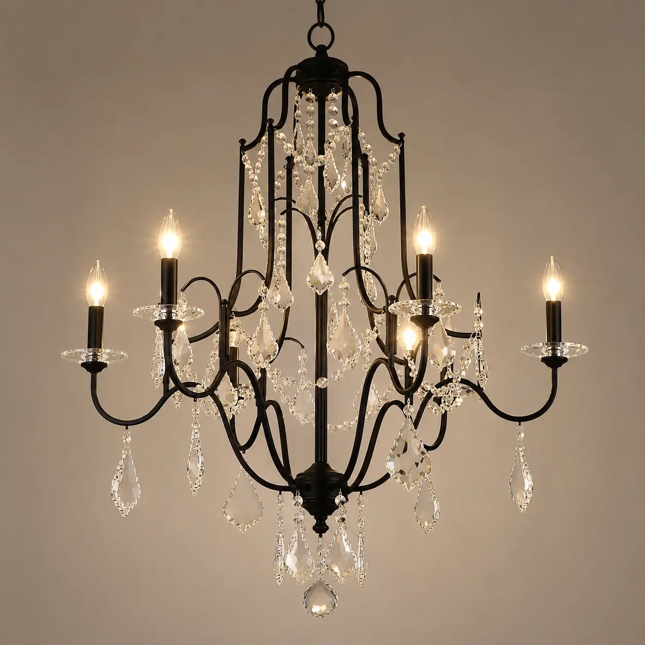 The-Regal-Cascade-6-Light-Crystal-Chandelier-3 The-Regal-Cascade-6-Light-Crystal-Chandelier-3