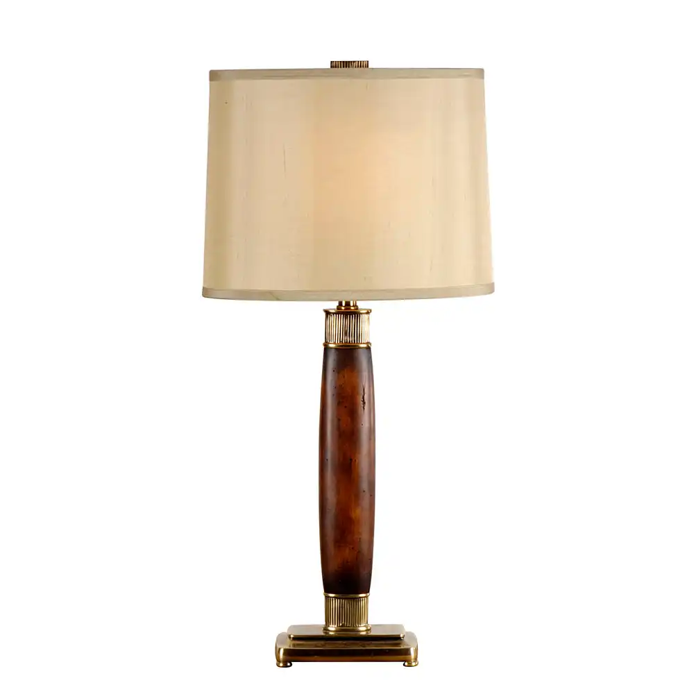 The Rustic Regent Wood & Brass Table Lamp The Rustic Regent Wood & Brass Table Lamp