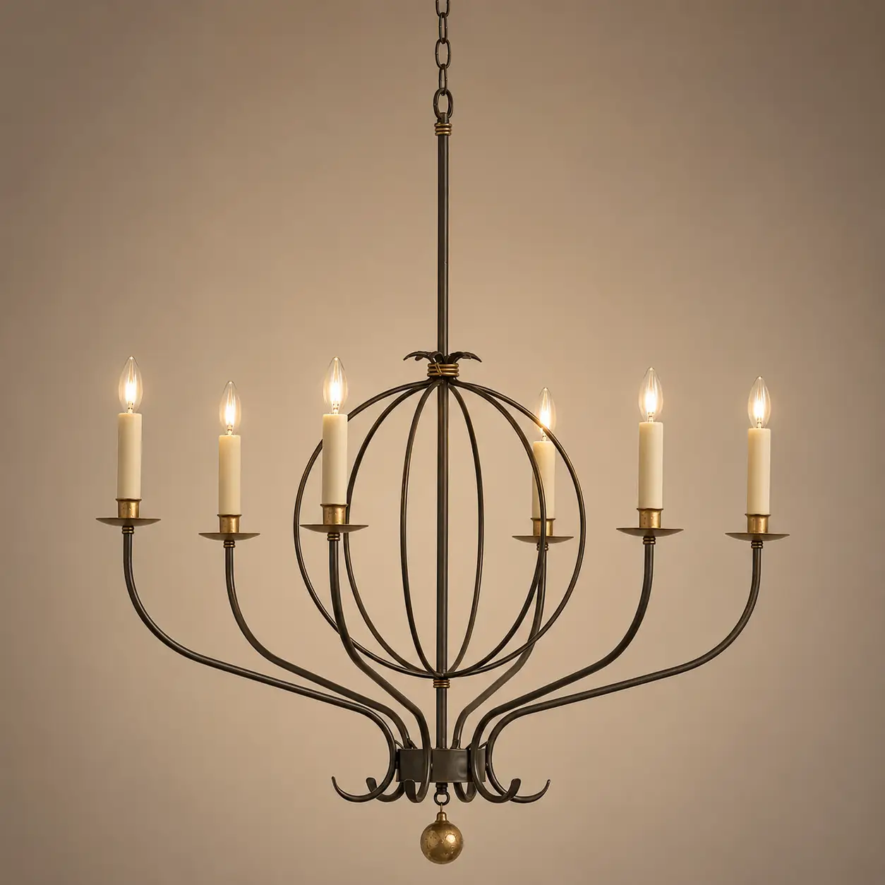 Valmere-Pendant-6-Light-Custom-Matte-Black-and-Antique-Brass-Chandelier-3 Valmere-Pendant-6-Light-Custom-Matte-Black-and-Antique-Brass-Chandelier-3