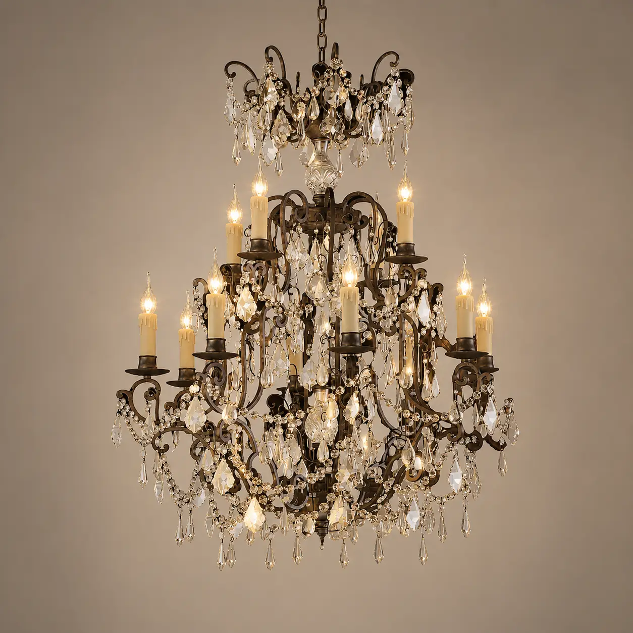 Versailles-Grandeur-12-Light-2-Tier-Antiqued-Bronze-Crystal-Chandelier-3 Versailles-Grandeur-12-Light-2-Tier-Antiqued-Bronze-Crystal-Chandelier-3