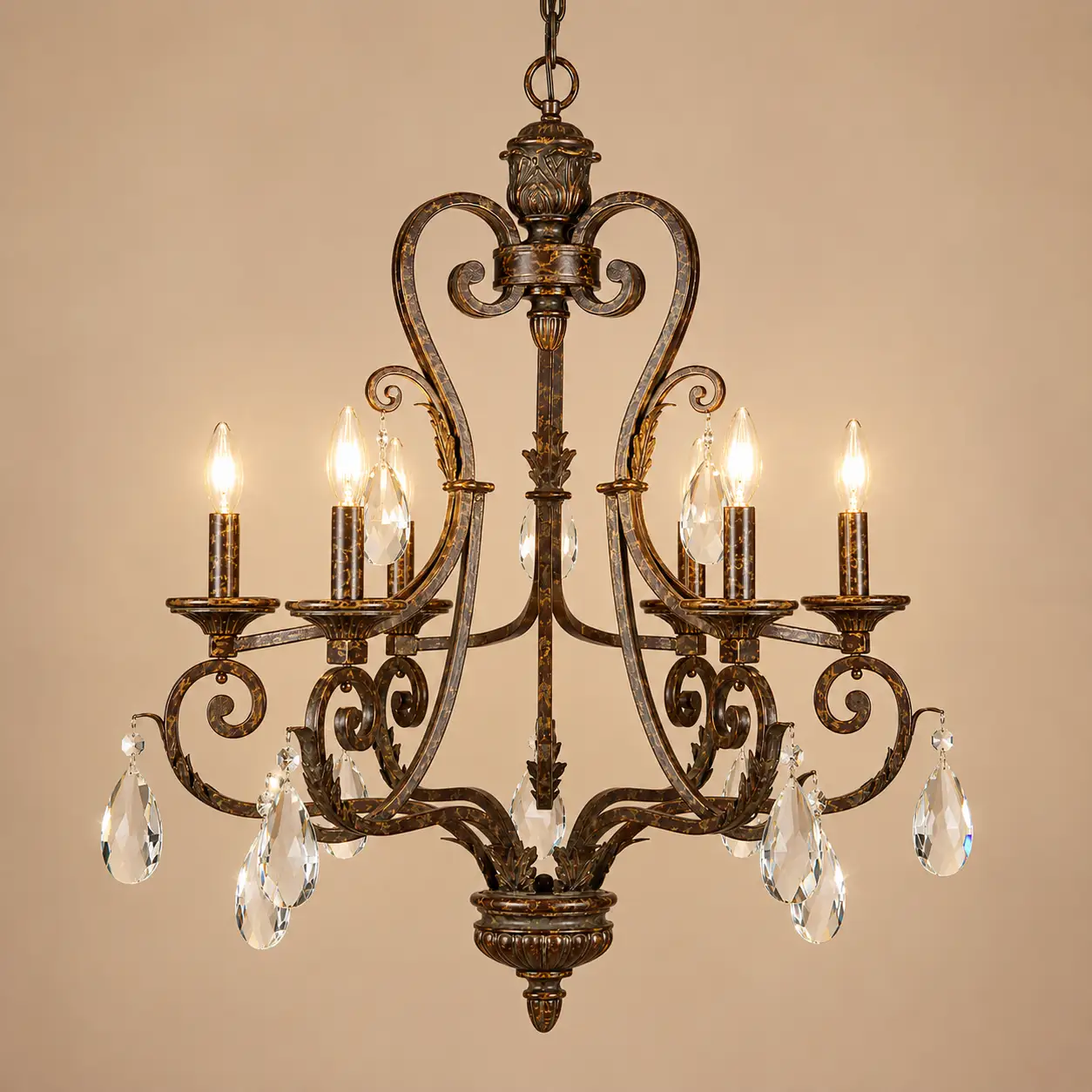 Vittoria-6-Light-Rustic-Bronze-Chandelier-with-Crystal-Accents-3 Vittoria-6-Light-Rustic-Bronze-Chandelier-with-Crystal-Accents-3