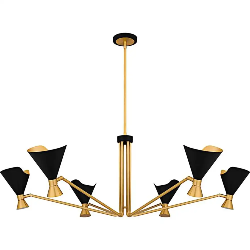Arden Articulated 6-Light Chandelier – Matte Black & Gold 5 Arden Articulated 6-Light Chandelier – Matte Black & Gold 5