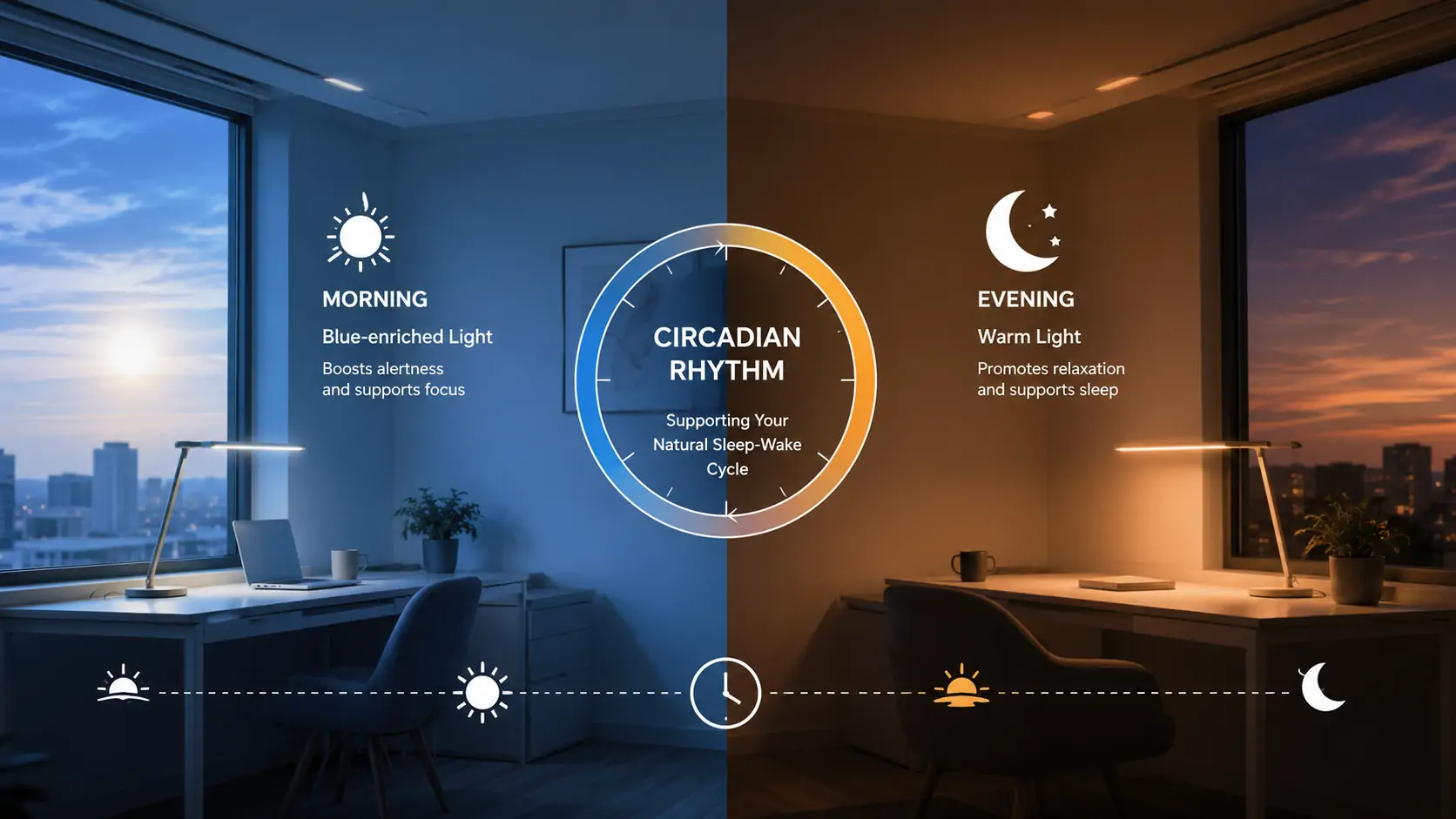 Circadian Rhythm Lighting: How Blue-Enriched Morning Light and Warm ...