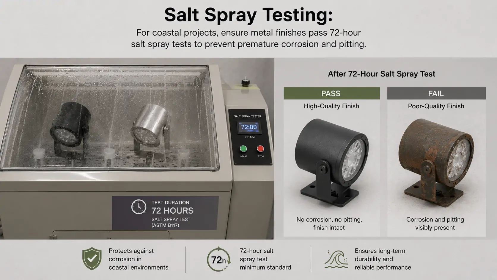 Spray Testing Salt Spray Testing for Lighting Fixtures: Why Coastal Projects Require ...