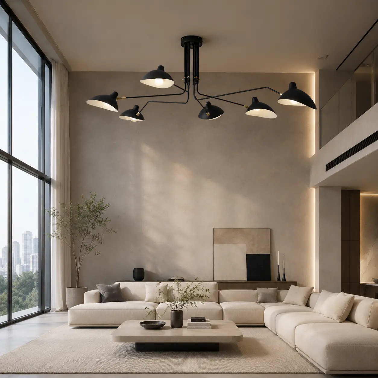 Arachnis Grande Pendant in Modern Luxury Living Room