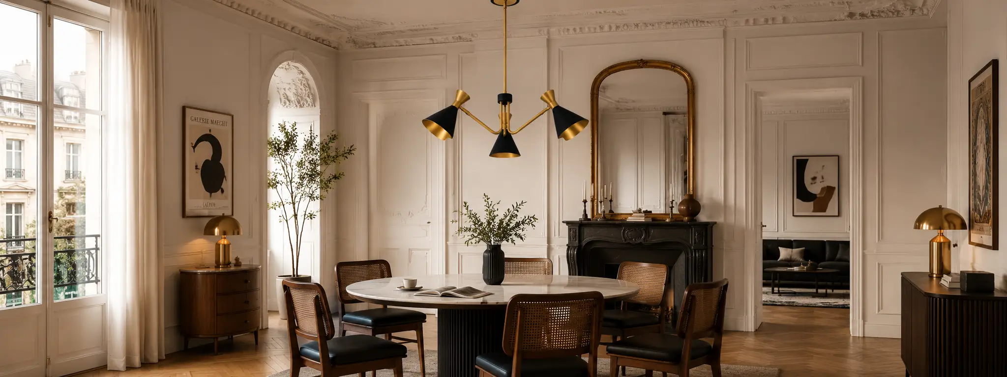 [3D Rendering Placeholder - Mid-Century Residential Dining]