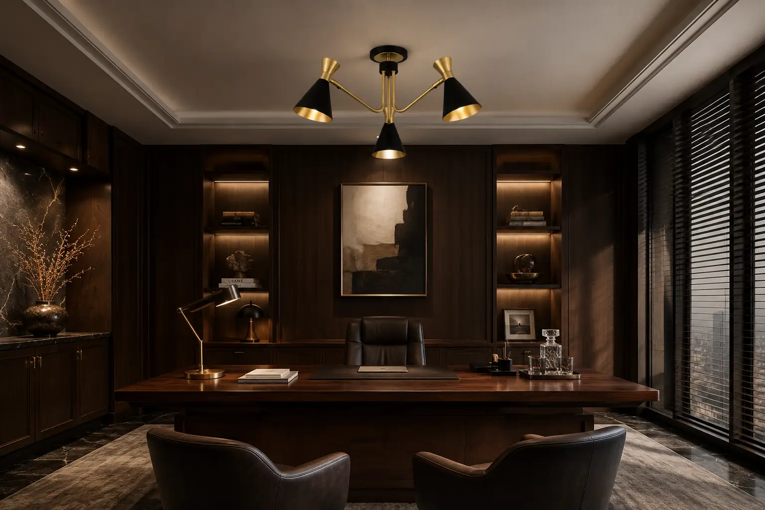 [CONTEXT VIEW 01: MODERN LUXURY EXECUTIVE OFFICE]