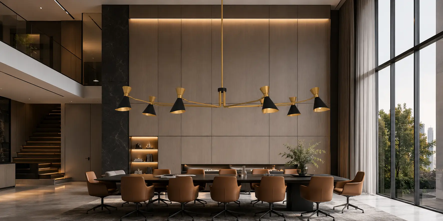 [3D Rendering Placeholder - Modern Luxury Grand Island / Double Height Void]