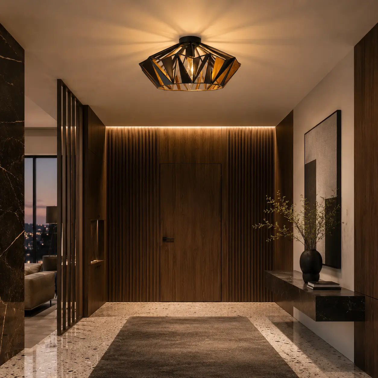 3D Rendering Placeholder 01 - Modern Luxury Residential Entryway