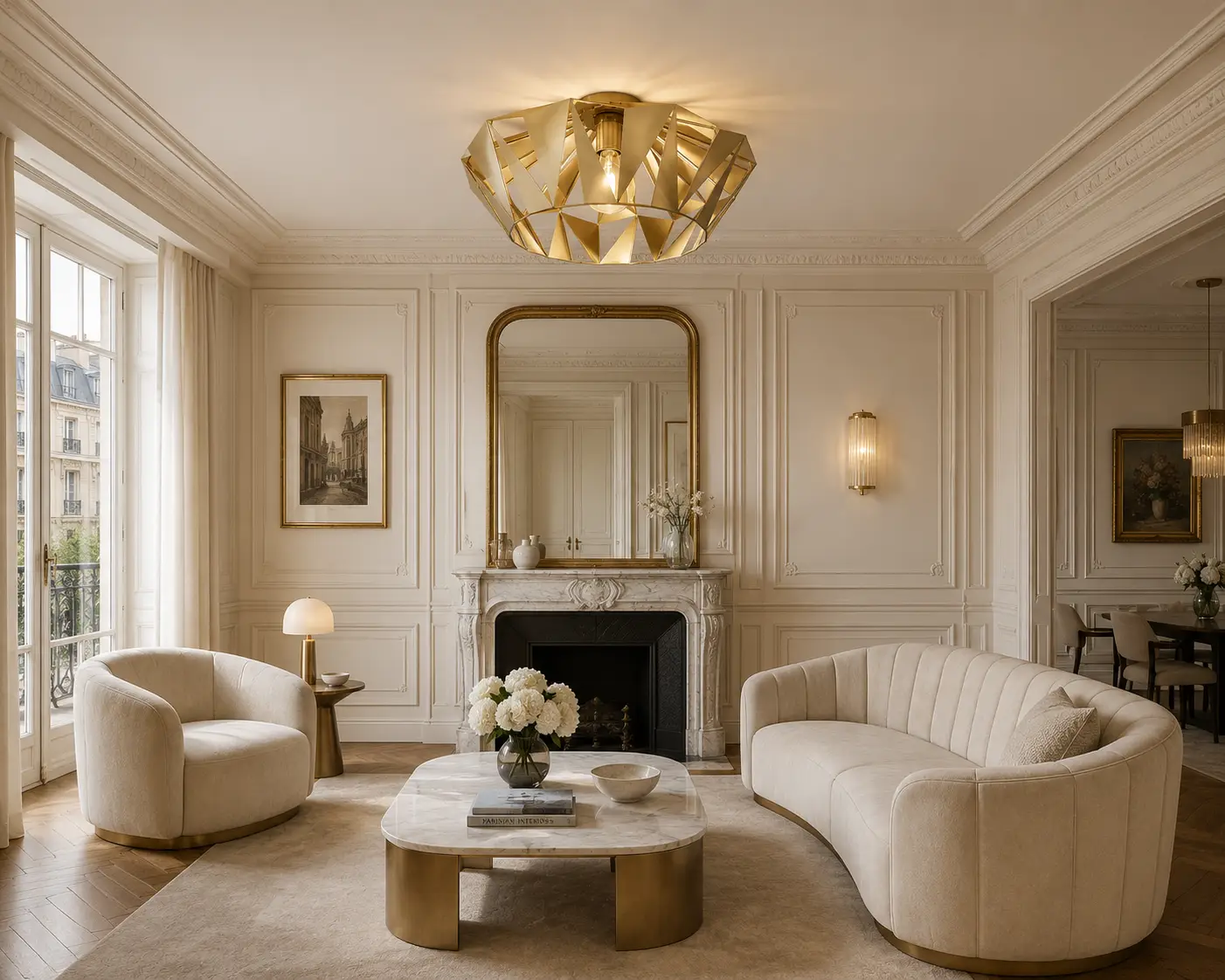 French Light Luxury / Transitional Salon