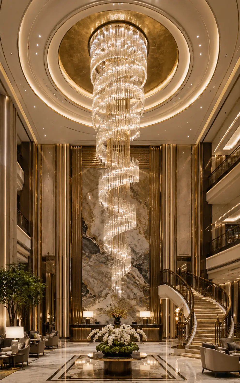 Smile Lighting Grand Custom Chandelier Hospitality Installation