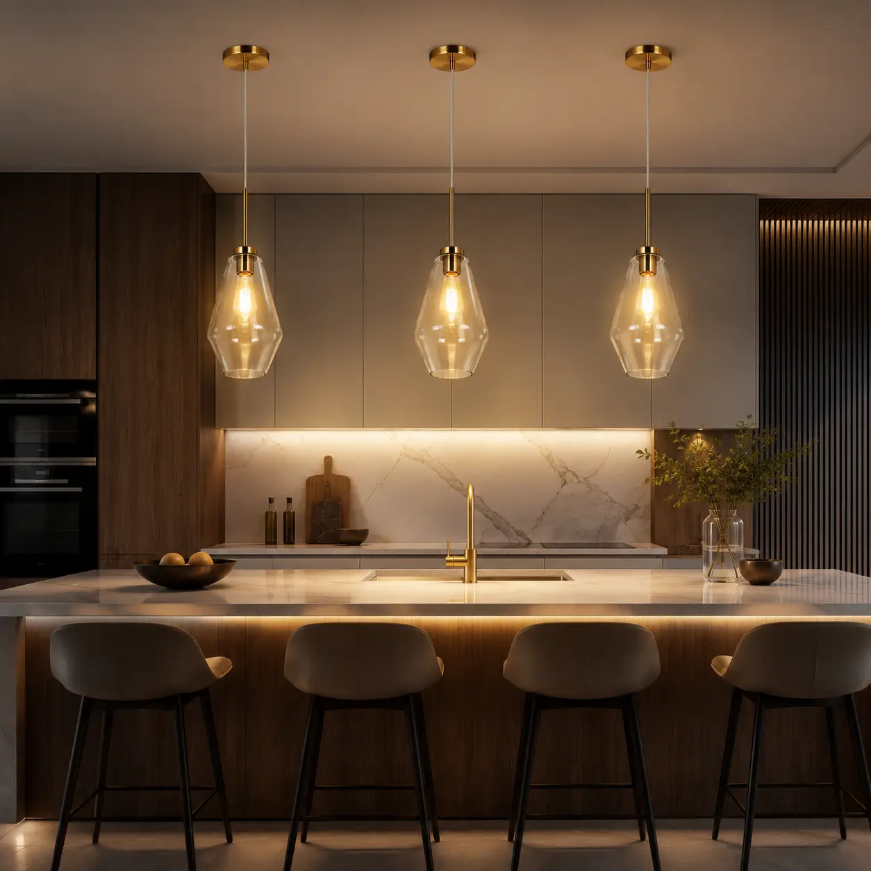1-Light-Amber-Bloom-Modern-Geometric-Glass-Pendant-modern-contemporary-kitchen-island 1-Light-Amber-Bloom-Modern-Geometric-Glass-Pendant-modern-contemporary-kitchen-island