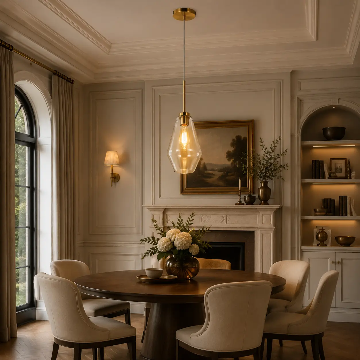 1-Light-Amber-Bloom-Modern-Geometric-Glass-Pendant-neoclassical-transitional 1-Light-Amber-Bloom-Modern-Geometric-Glass-Pendant-neoclassical-transitional