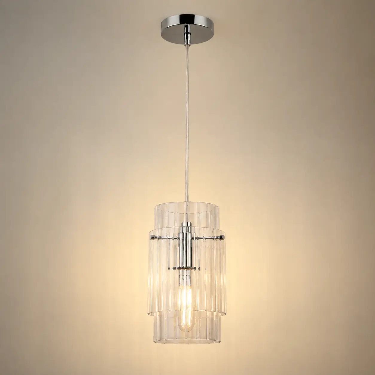 1-Light-Crystal-Cascade-Fluted-Glass-Pendant-3 1-Light-Crystal-Cascade-Fluted-Glass-Pendant-3