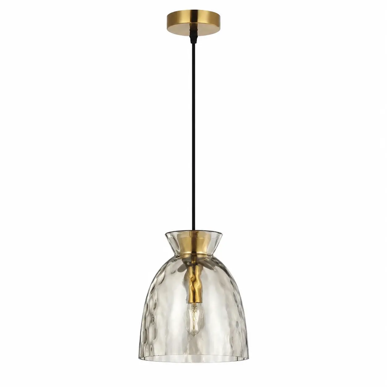1‑Light-Bloom-Brass-Pendant-with-Rippled-Glass-Shade-1 1‑Light-Bloom-Brass-Pendant-with-Rippled-Glass-Shade-1