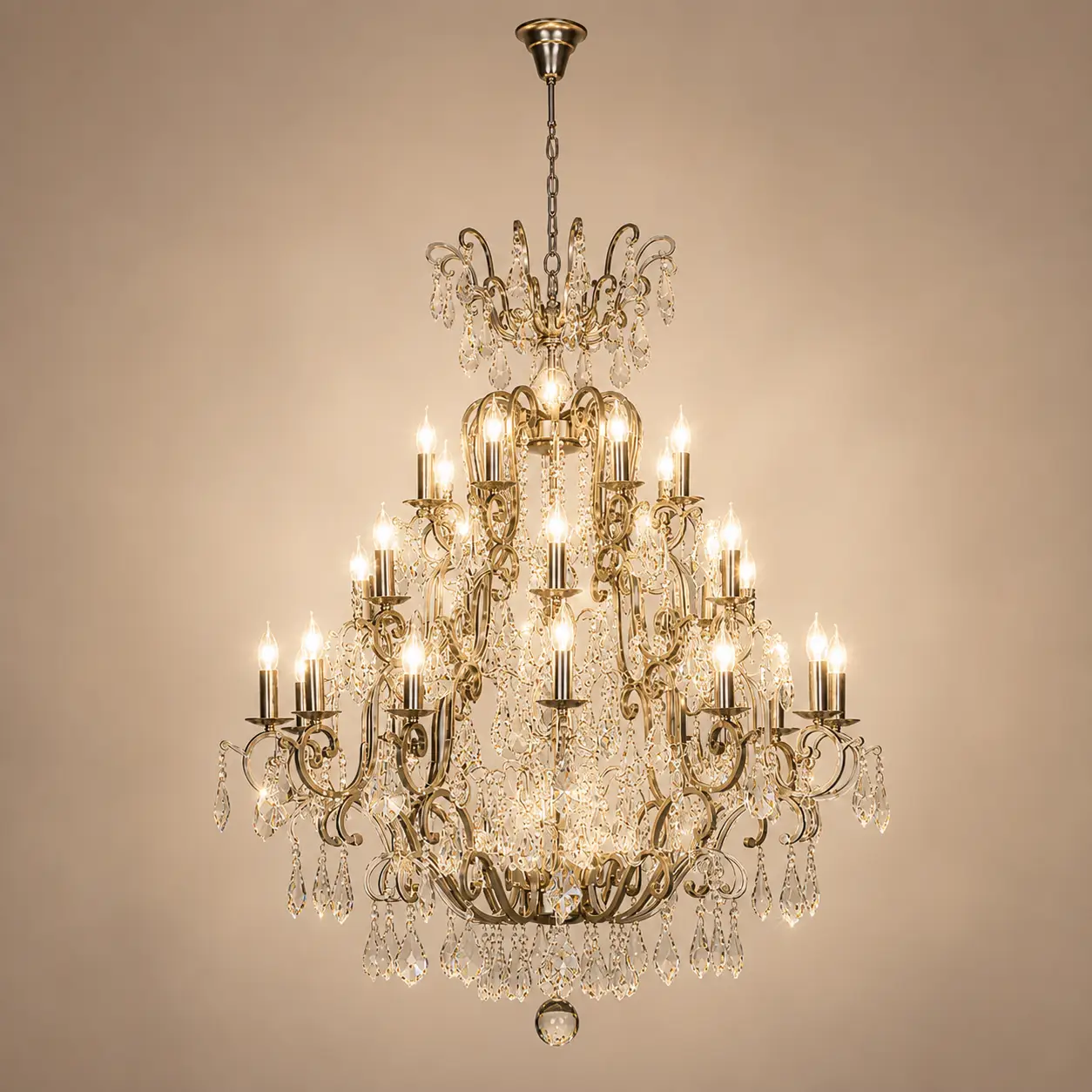 24-Light-3-Tier-Chandelier-with-K9-Crystal-Prisms-champagne-golden-Finish-3 24-Light-3-Tier-Chandelier-with-K9-Crystal-Prisms-champagne-golden-Finish-3