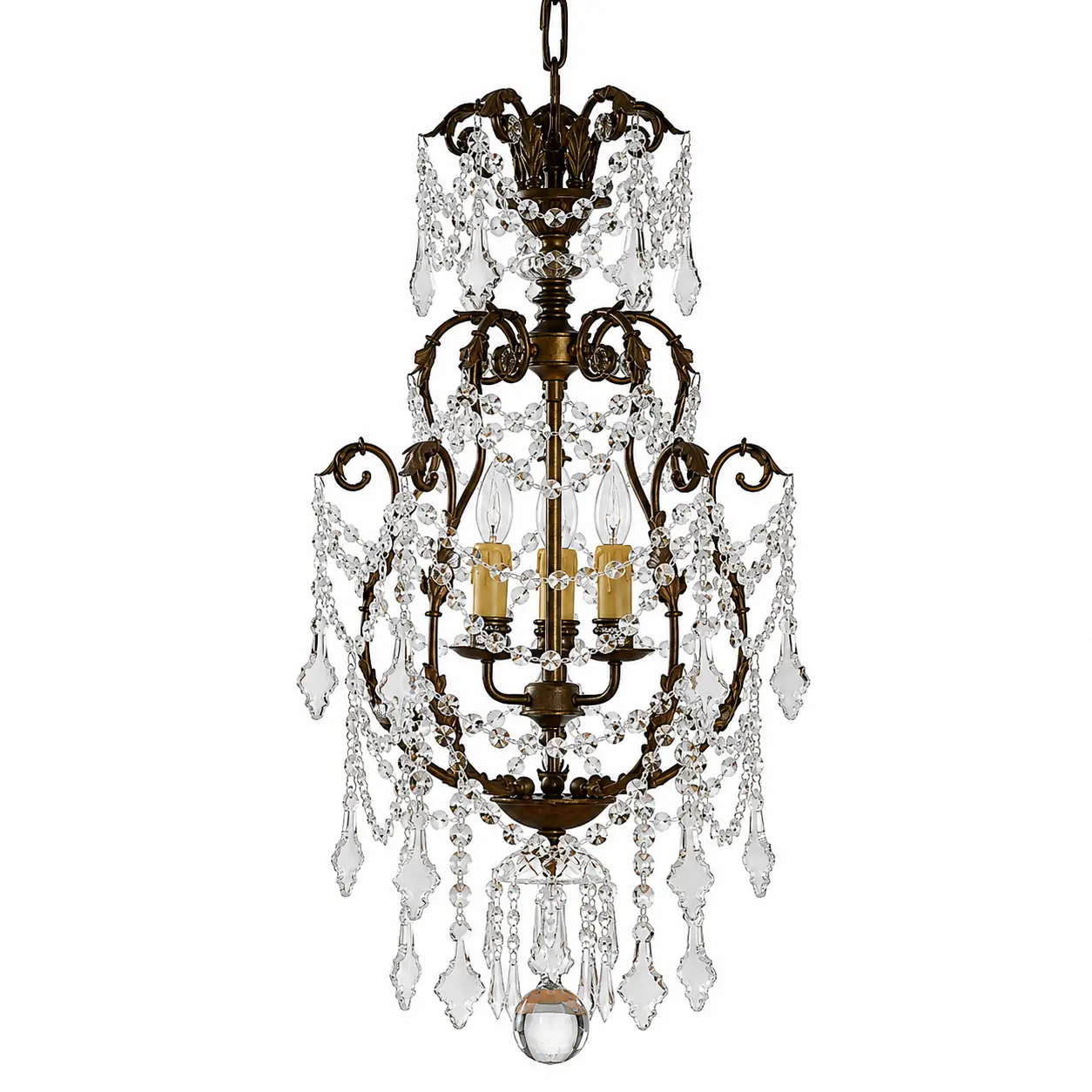 3-Light-Victorian-Bloom-Crystal-Bronzed-Chandelier-1 3-Light-Victorian-Bloom-Crystal-Bronzed-Chandelier-1