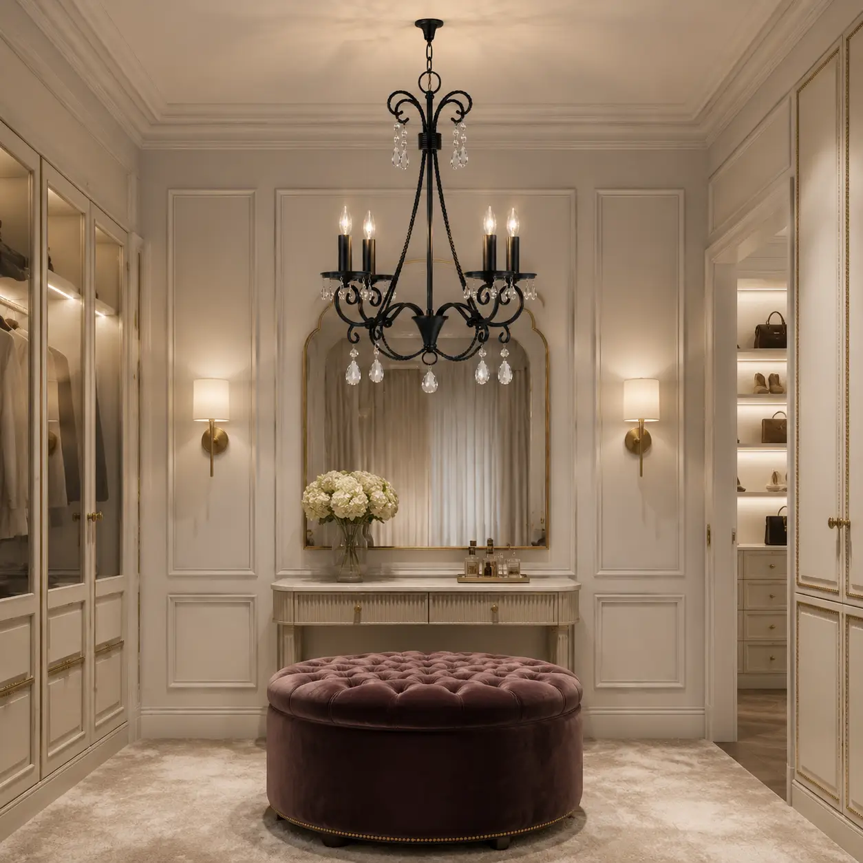 4-Light-Matte-Black-Chandelier-with-Twisted-Rope-Like-Stems-transitional-dressing 4-Light-Matte-Black-Chandelier-with-Twisted-Rope-Like-Stems-transitional-dressing