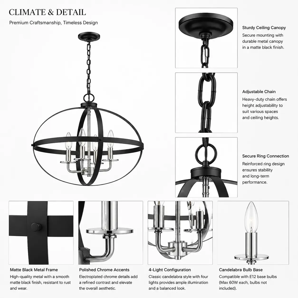 4‑Light-Astra-Ellipsoid-Pendant-with-Matte-Black-Chrome-Finish-2 4‑Light-Astra-Ellipsoid-Pendant-with-Matte-Black-Chrome-Finish-2
