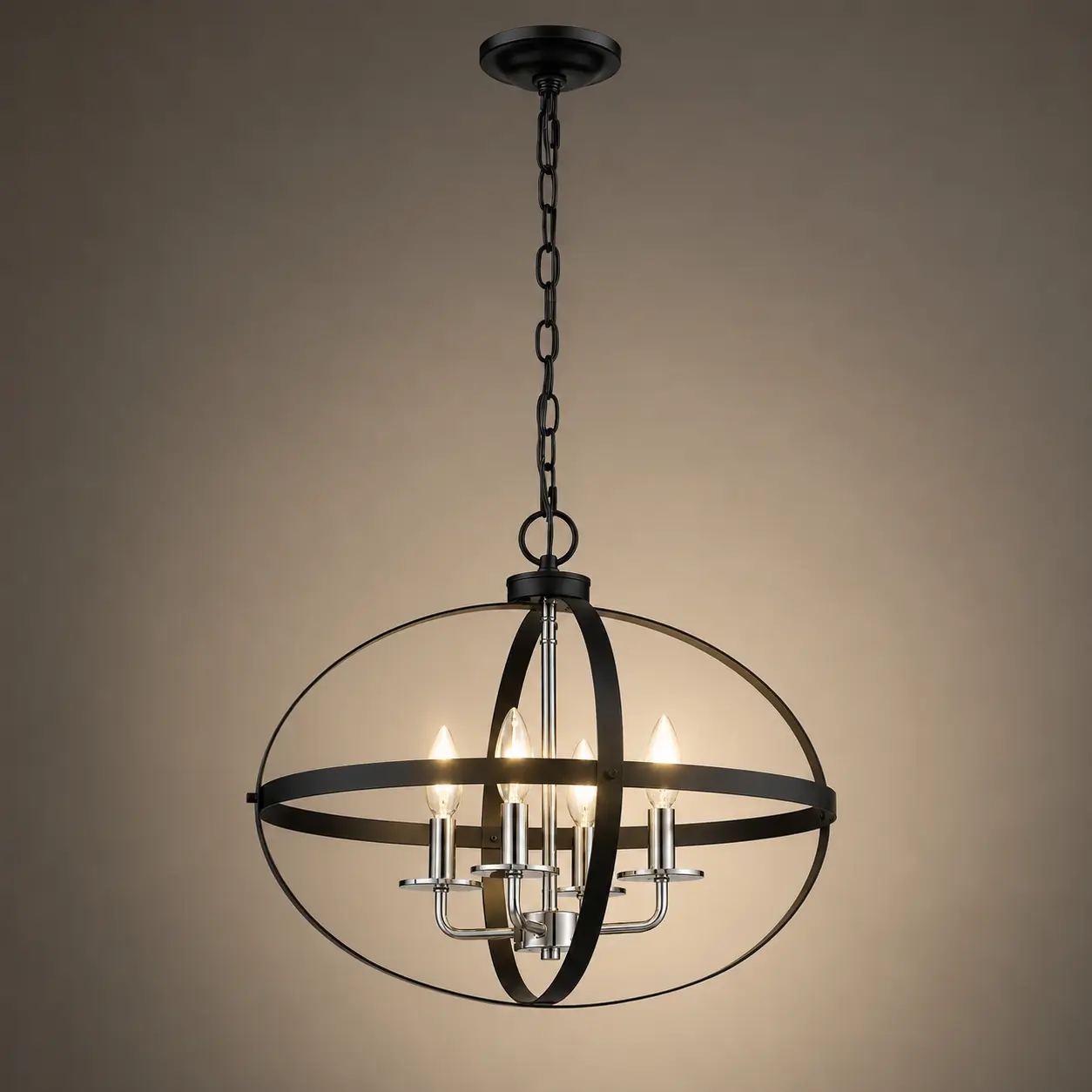 4‑Light-Astra-Ellipsoid-Pendant-with-Matte-Black-Chrome-Finish-3 4‑Light-Astra-Ellipsoid-Pendant-with-Matte-Black-Chrome-Finish-3