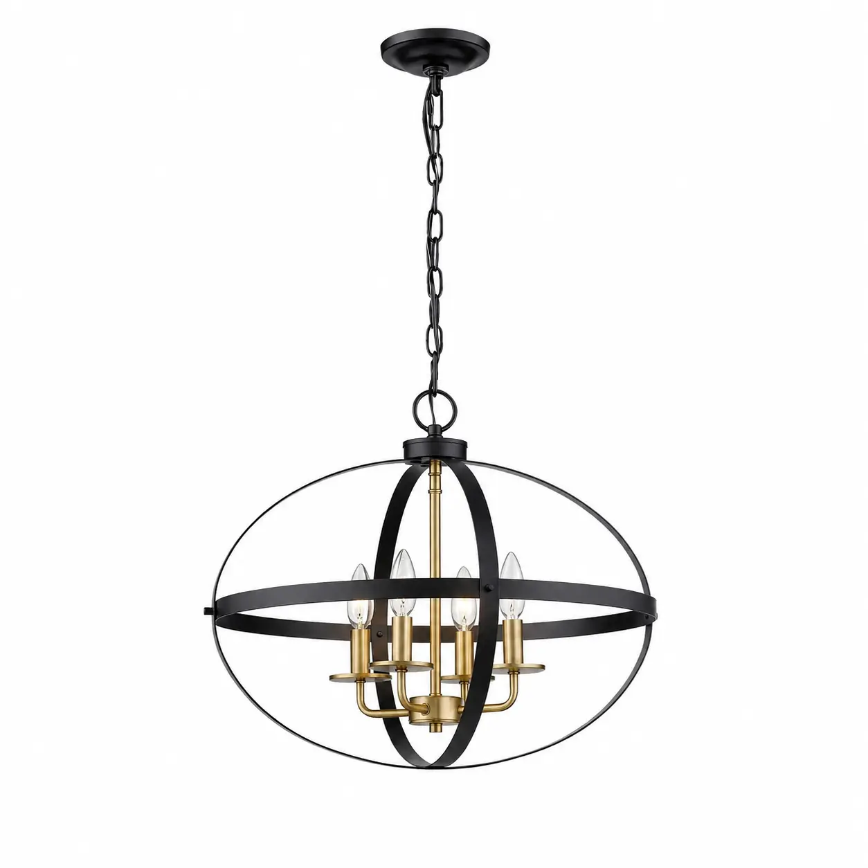 4‑Light-Astra-Ellipsoid-Pendant-with-Matte-Black-Natural-Brass-Finish-1 4‑Light-Astra-Ellipsoid-Pendant-with-Matte-Black-Natural-Brass-Finish-1