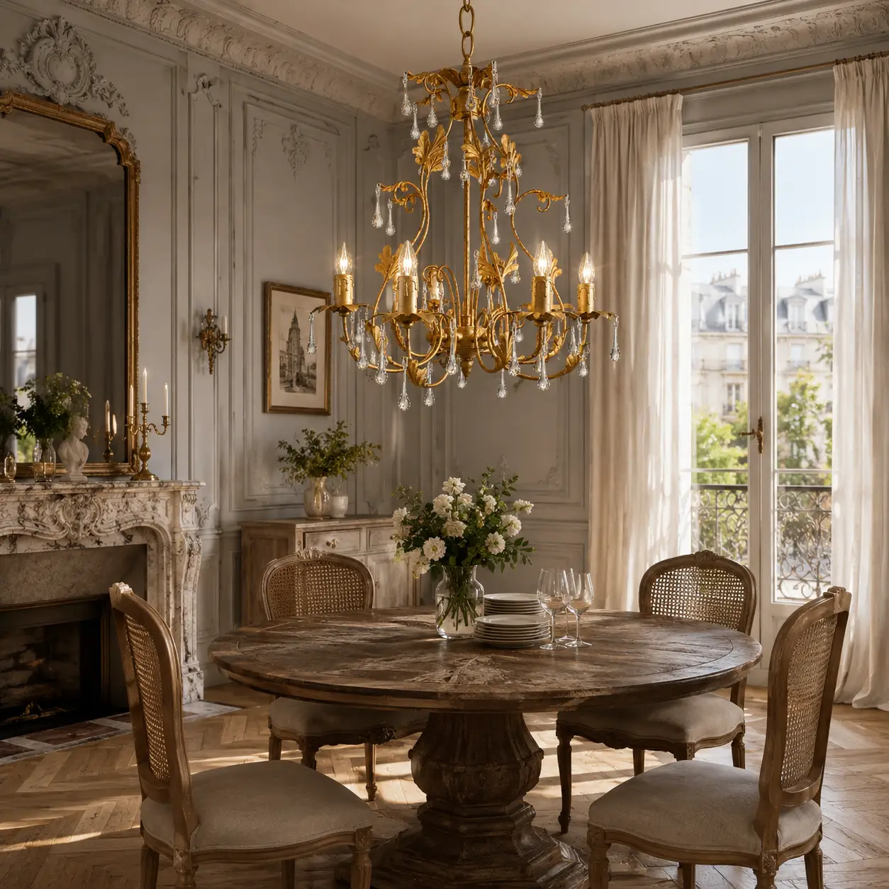 5-Light-Antique-Gold-Brass-Chandelier-with-Life-Sized-Floral-Motifs-and-Clear-Glass-Accents-classical-dining 5-Light-Antique-Gold-Brass-Chandelier-with-Life-Sized-Floral-Motifs-and-Clear-Glass-Accents-classical-dining
