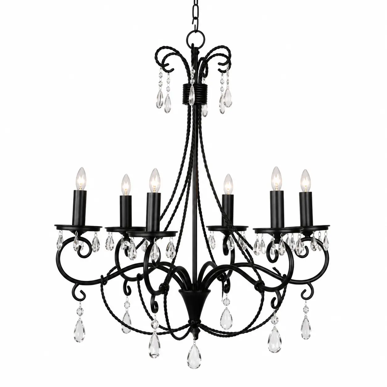 6-Light-Matte-Black-Chandelier-with-Twisted-Rope-Like-Stems-1 6-Light-Matte-Black-Chandelier-with-Twisted-Rope-Like-Stems-1