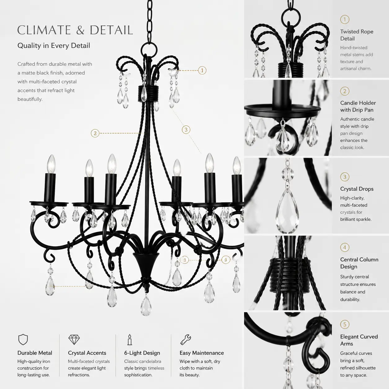 6-Light-Matte-Black-Chandelier-with-Twisted-Rope-Like-Stems-2 6-Light-Matte-Black-Chandelier-with-Twisted-Rope-Like-Stems-2