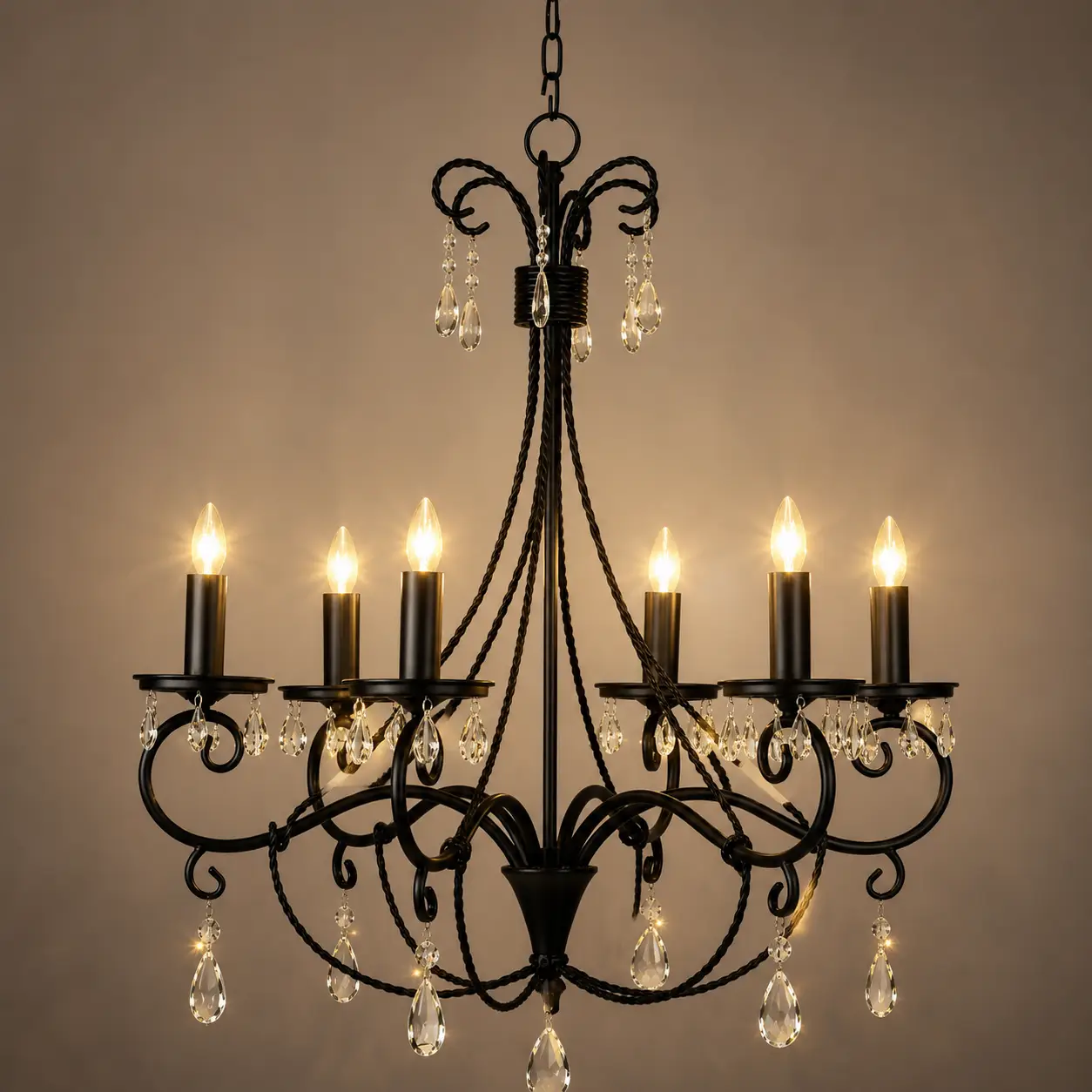 6-Light-Matte-Black-Chandelier-with-Twisted-Rope-Like-Stems-3 6-Light-Matte-Black-Chandelier-with-Twisted-Rope-Like-Stems-3