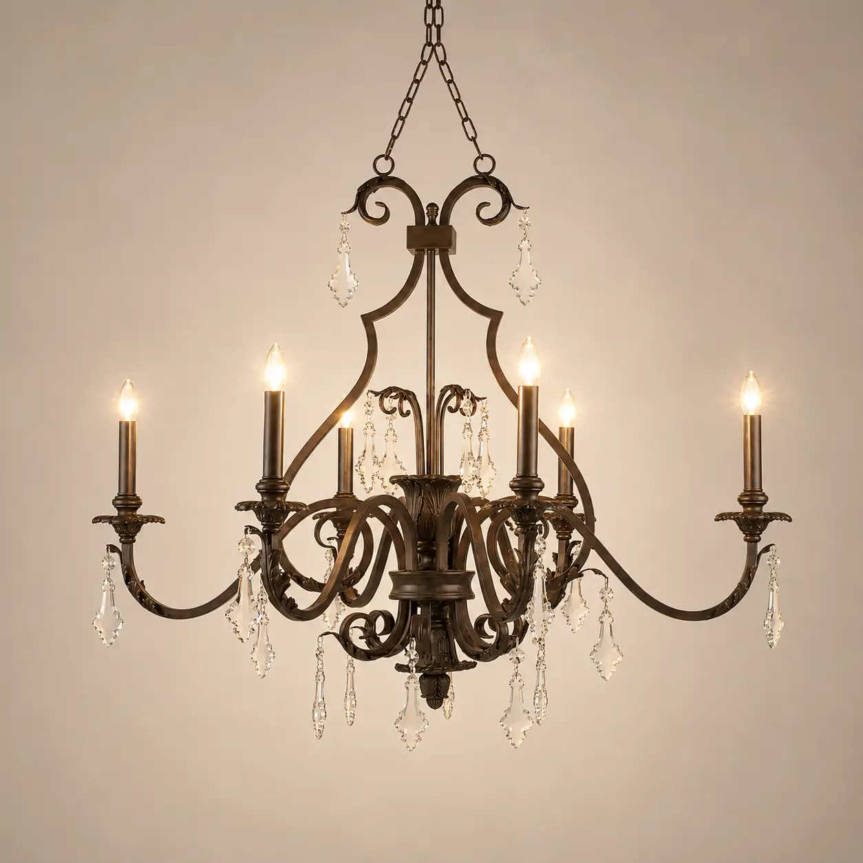 6-Light-Oval-Chandelier-in-Artisan-Bronze-with-Crystal-Accents-3 6-Light-Oval-Chandelier-in-Artisan-Bronze-with-Crystal-Accents-3