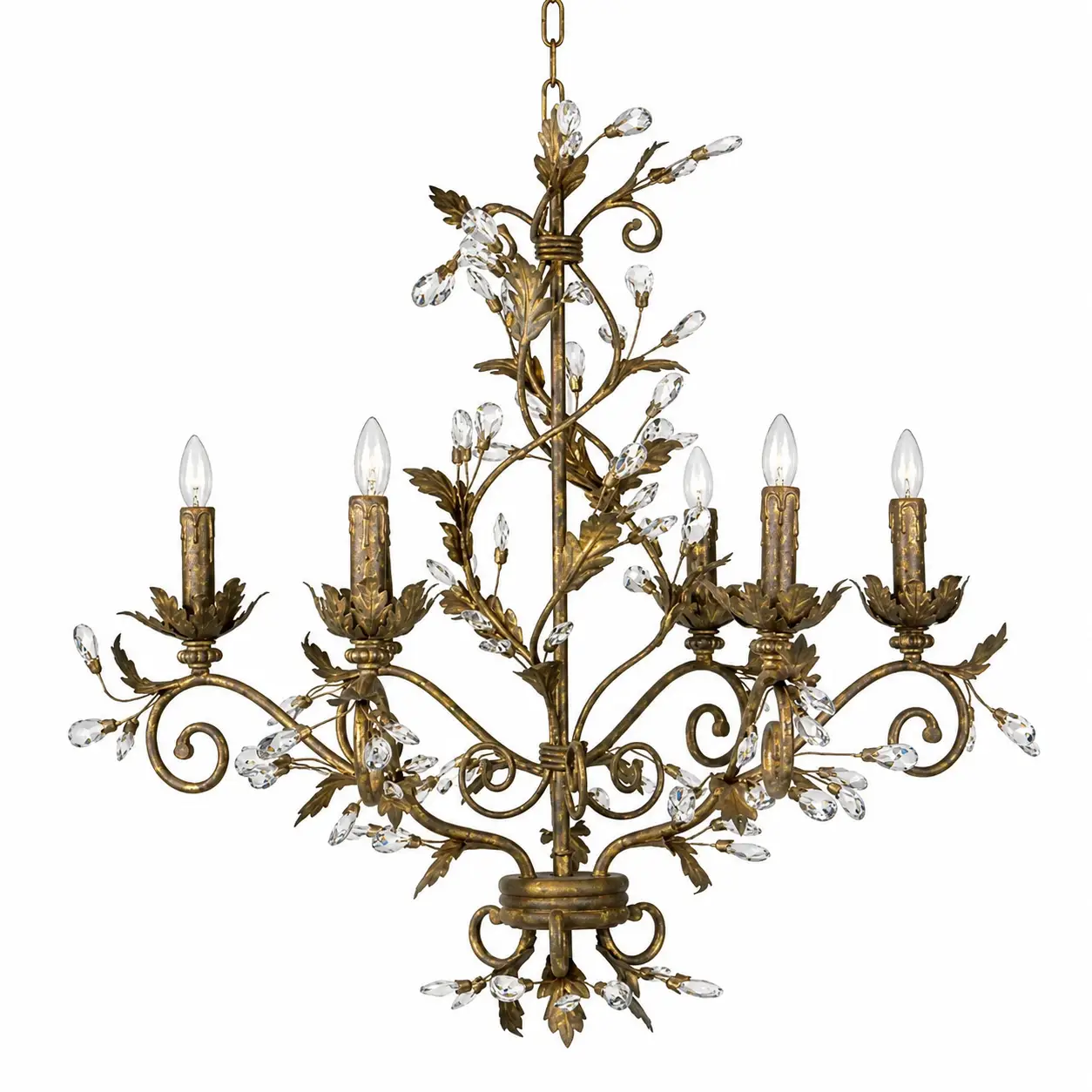 6-Light-Tuscano-Metal-Chandelier-with-Decorative-Crystal-Accents-1 6-Light-Tuscano-Metal-Chandelier-with-Decorative-Crystal-Accents-1