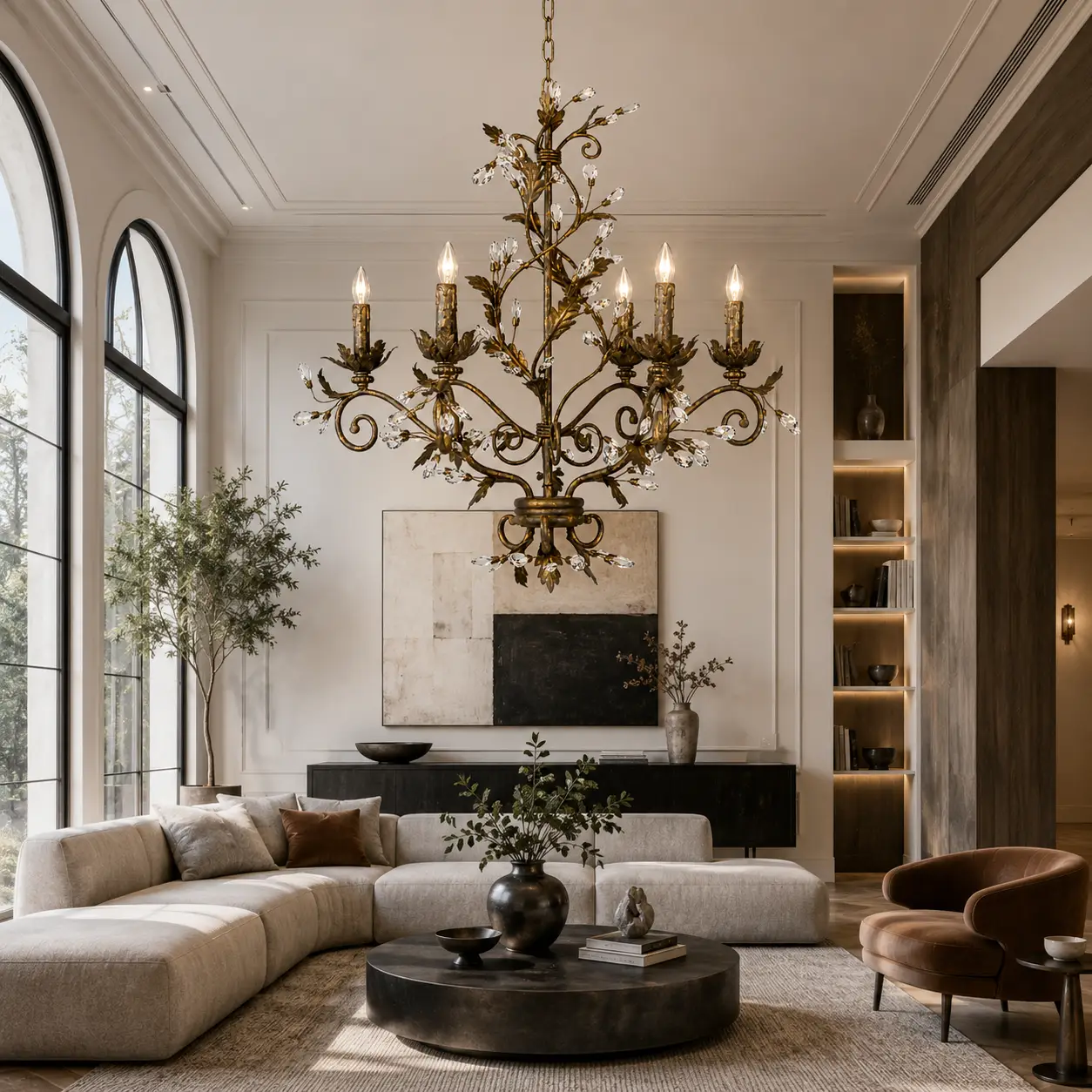 6-Light-Tuscano-Metal-Chandelier-with-Decorative-Crystal-Accents-modern-transitional-living 6-Light-Tuscano-Metal-Chandelier-with-Decorative-Crystal-Accents-modern-transitional-living