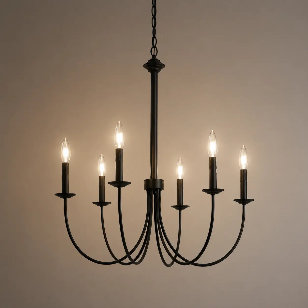 Arclume-U-6-Light-Pendant-in-Matte-Black-with-Tray-Accents-3 Arclume-U-6-Light-Pendant-in-Matte-Black-with-Tray-Accents-3