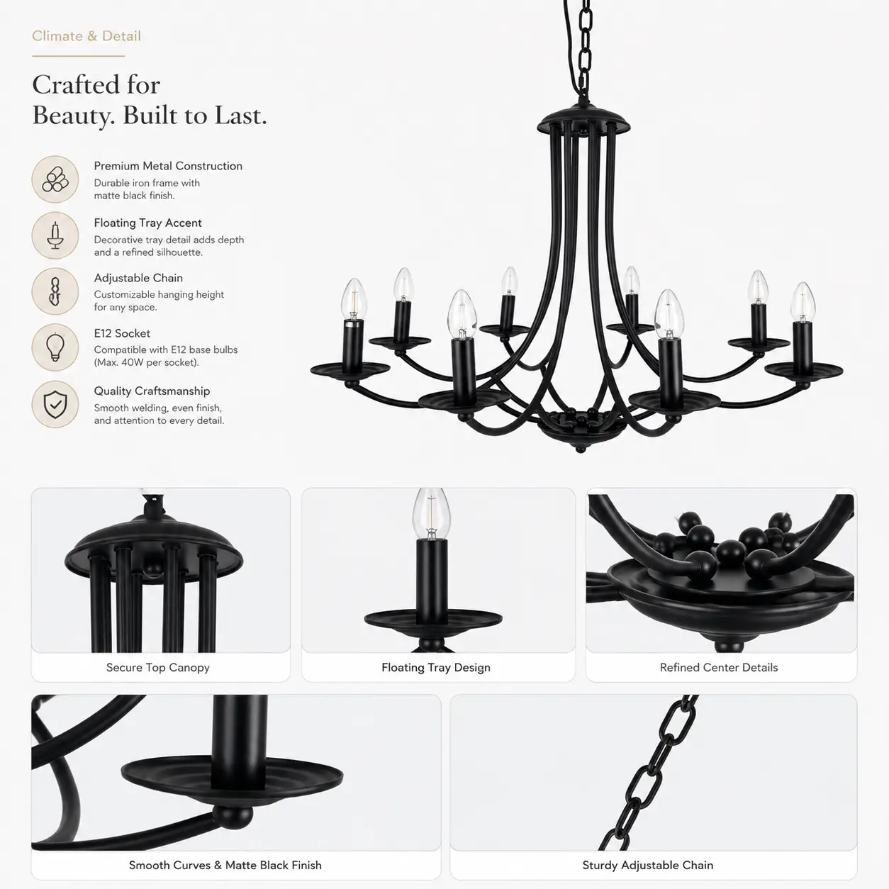 Aurelia-8-Light-Pendant-in-Matte-Black-with-Floating-Tray-Accent-2 Aurelia-8-Light-Pendant-in-Matte-Black-with-Floating-Tray-Accent-2