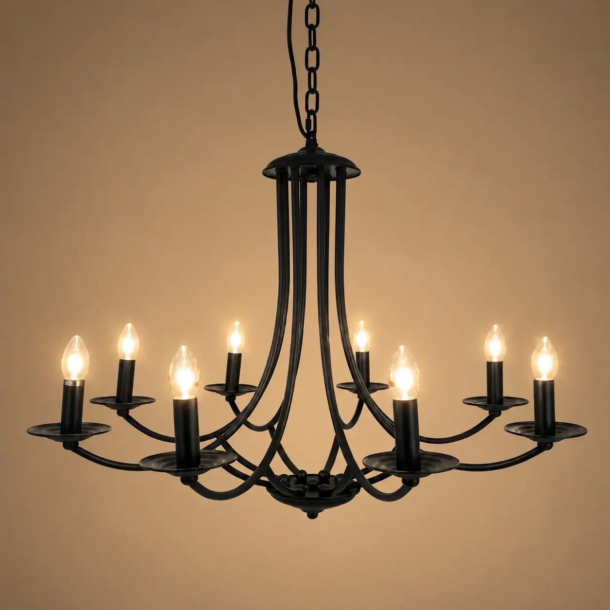 Aurelia-8-Light-Pendant-in-Matte-Black-with-Floating-Tray-Accent-3 Aurelia-8-Light-Pendant-in-Matte-Black-with-Floating-Tray-Accent-3