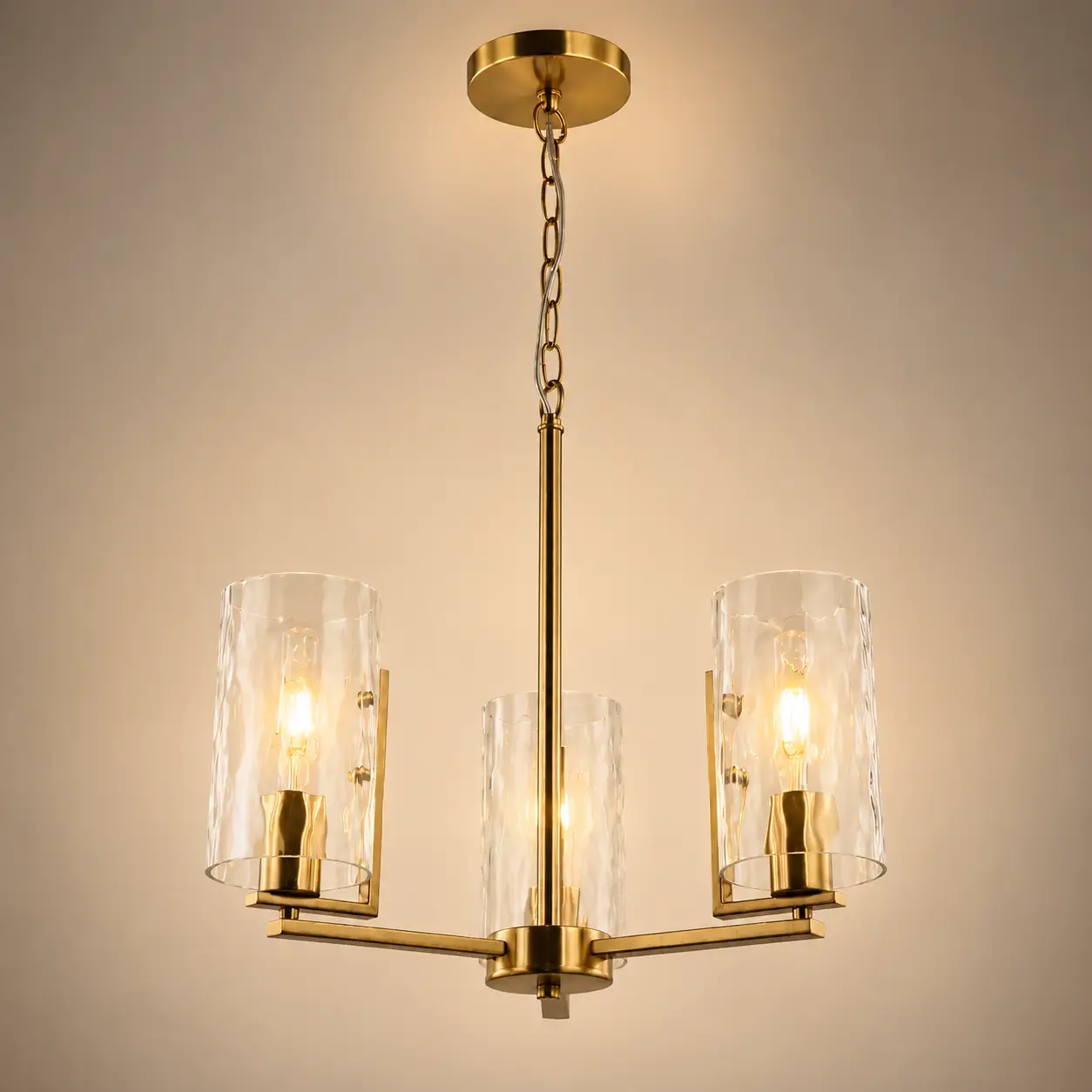 Aurion-3-Light-Modern-Brass-Pendant-with-Clear-Water-Glass-Shades-3 Aurion-3-Light-Modern-Brass-Pendant-with-Clear-Water-Glass-Shades-3