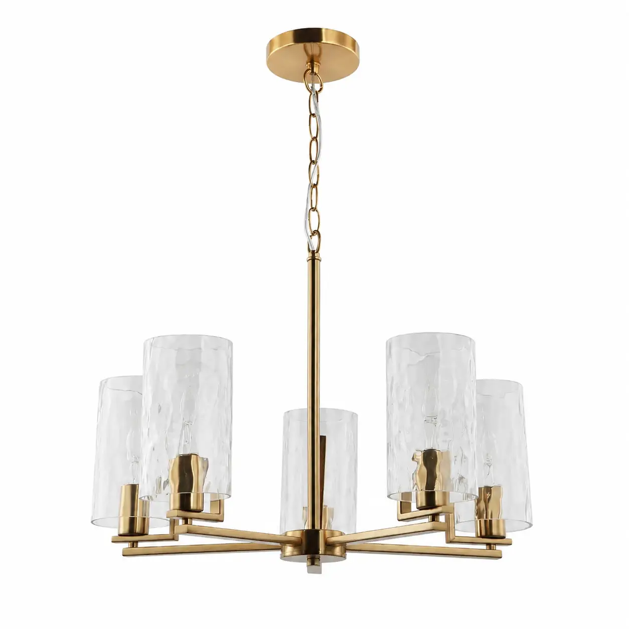 Aurion-5-Light-Modern-Brass-Pendant-with-Clear-Water-Glass-Shades-1 Aurion-5-Light-Modern-Brass-Pendant-with-Clear-Water-Glass-Shades-1
