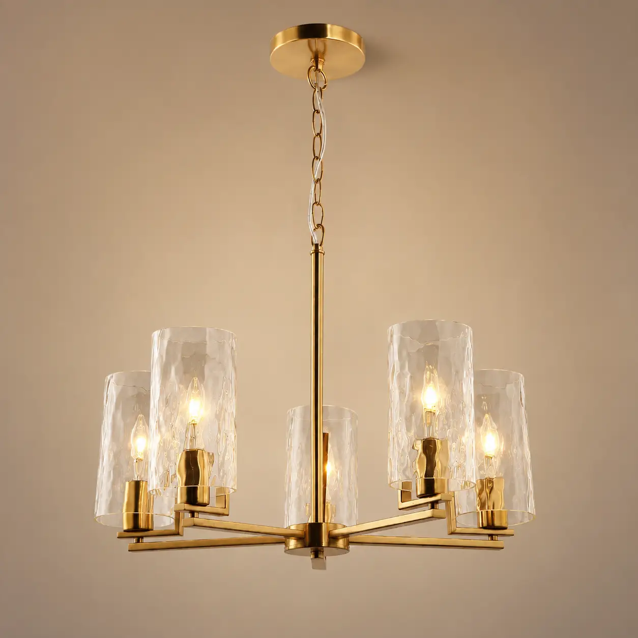 Aurion-5-Light-Modern-Brass-Pendant-with-Clear-Water-Glass-Shades-3 Aurion-5-Light-Modern-Brass-Pendant-with-Clear-Water-Glass-Shades-3