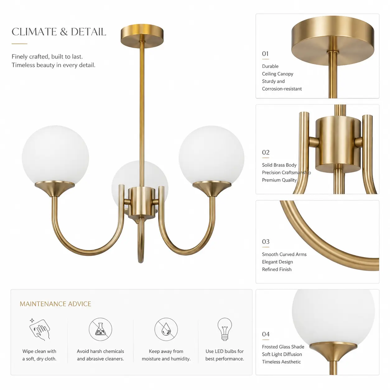 AurumArc-Shiny-Gold-Brass-3-Light-Pendant-with-Frosted-Ivory-Globes-2 AurumArc-Shiny-Gold-Brass-3-Light-Pendant-with-Frosted-Ivory-Globes-2