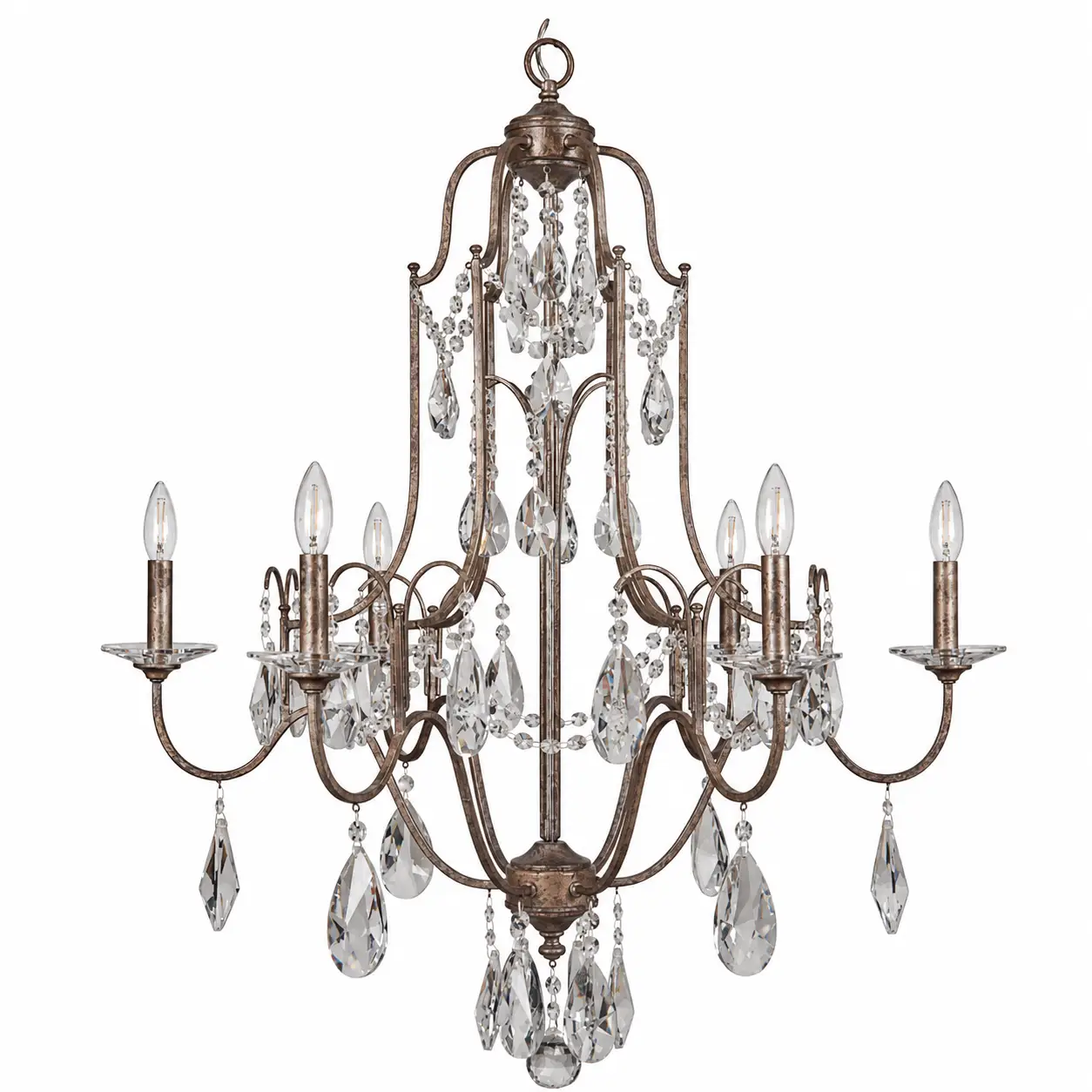 Belle-Epoque-6-Light-Crystal-Chandelier-Vintage-Champagne-Bronze-1 Belle-Epoque-6-Light-Crystal-Chandelier-Vintage-Champagne-Bronze-1