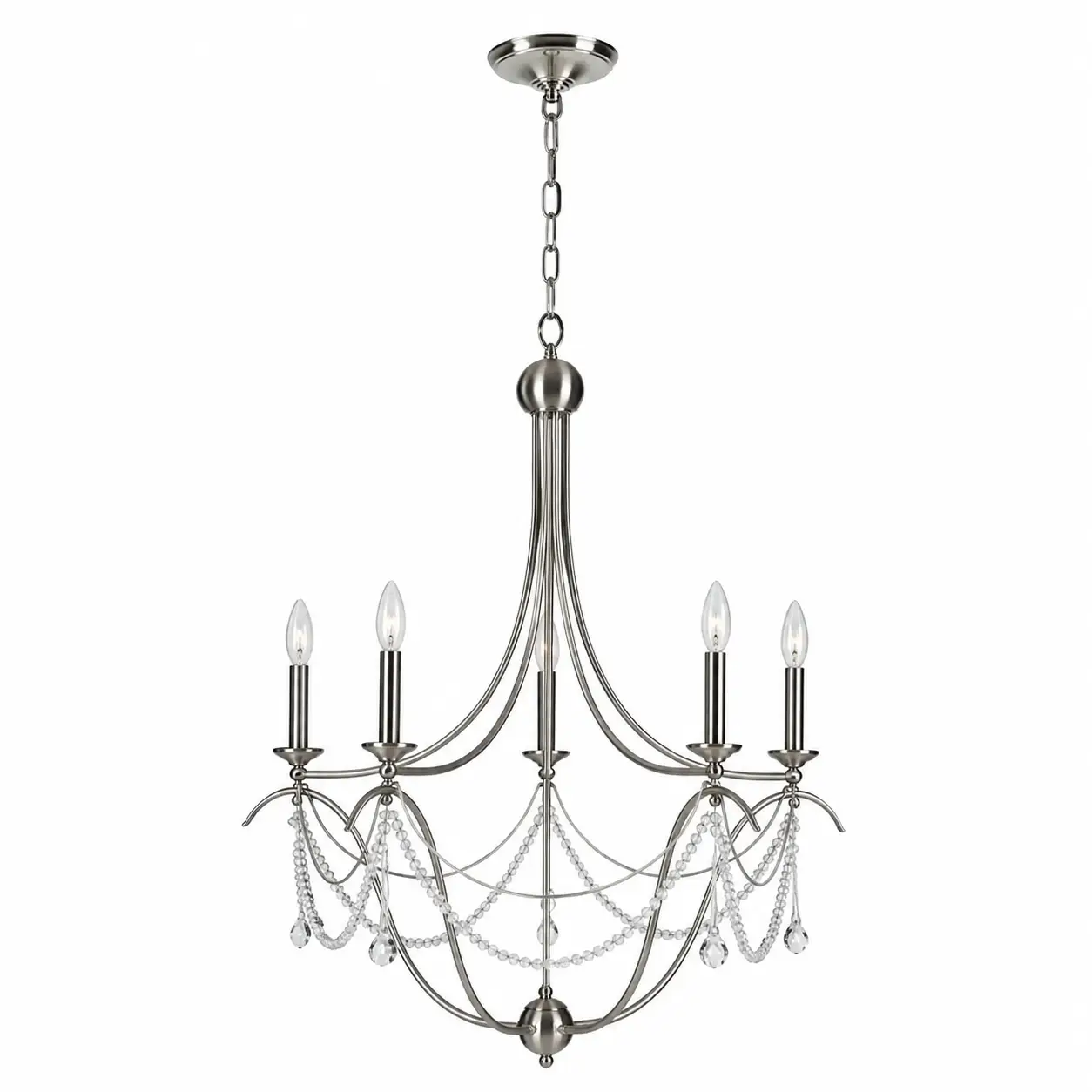 Belle-Epoque-Brushed-Nickel-Crystal-5-Light-Chandelier-1 Belle-Epoque-Brushed-Nickel-Crystal-5-Light-Chandelier-1