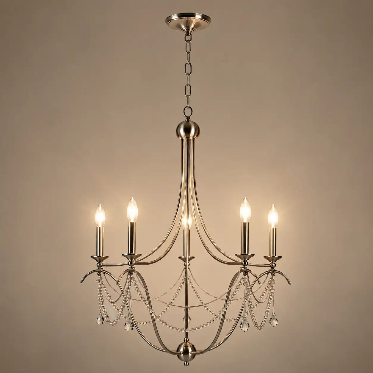 Belle-Epoque-Brushed-Nickel-Crystal-5-Light-Chandelier-3 Belle-Epoque-Brushed-Nickel-Crystal-5-Light-Chandelier-3