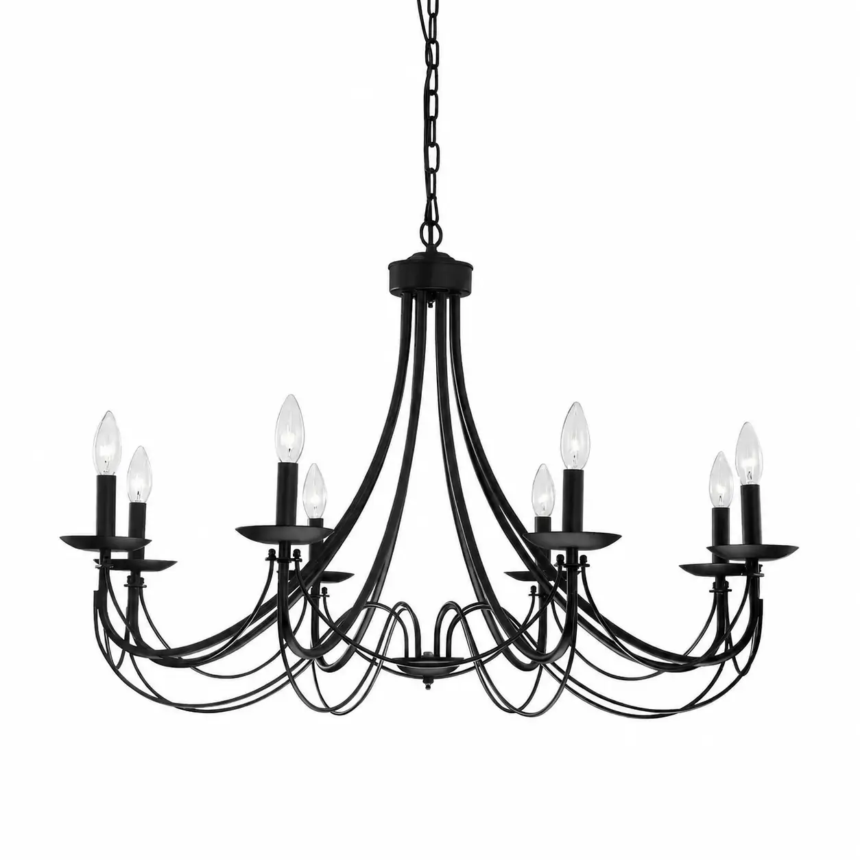 Celestia-Wave-8-Light-Pendant-in-Matte-Black-with-Floating-Accent-Sculptural-Connectors-1 Celestia-Wave-8-Light-Pendant-in-Matte-Black-with-Floating-Accent-Sculptural-Connectors-1