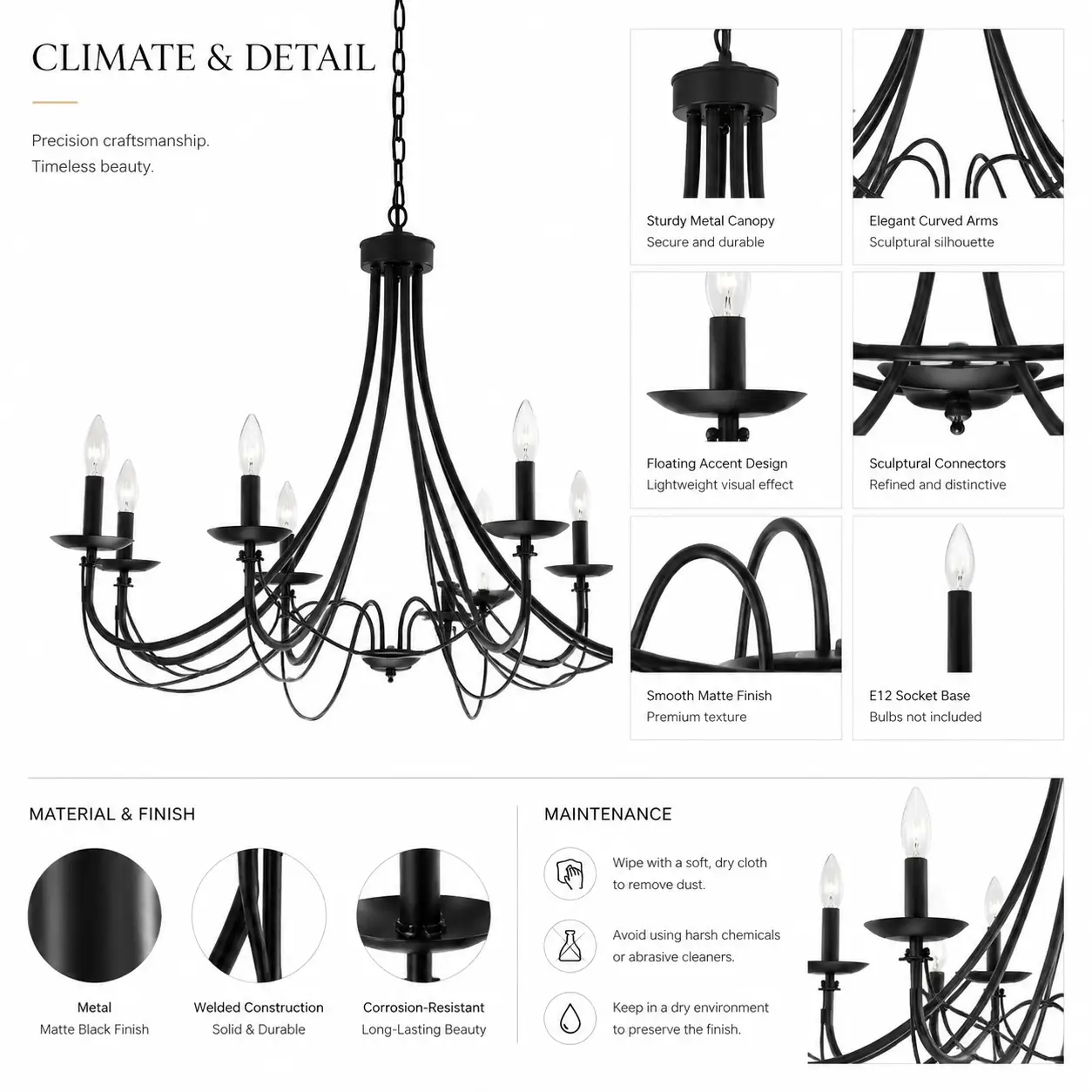 Celestia-Wave-8-Light-Pendant-in-Matte-Black-with-Floating-Accent-Sculptural-Connectors-2 Celestia-Wave-8-Light-Pendant-in-Matte-Black-with-Floating-Accent-Sculptural-Connectors-2