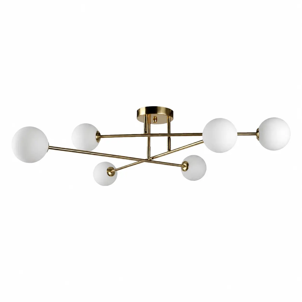 Dorado-6-Light-Modern-Pendant-in-Brushed-Antique-Brass-with-Opal-Glass-Shades-1 Dorado-6-Light-Modern-Pendant-in-Brushed-Antique-Brass-with-Opal-Glass-Shades-1